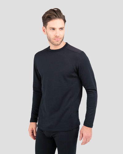 Men's Ecolator® Heavyweight Performance Thermal Crew Shirt | Color: Black