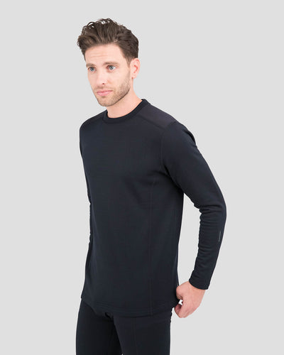 Men's Ecolator® Heavyweight Performance Thermal Crew Shirt | Color: Black