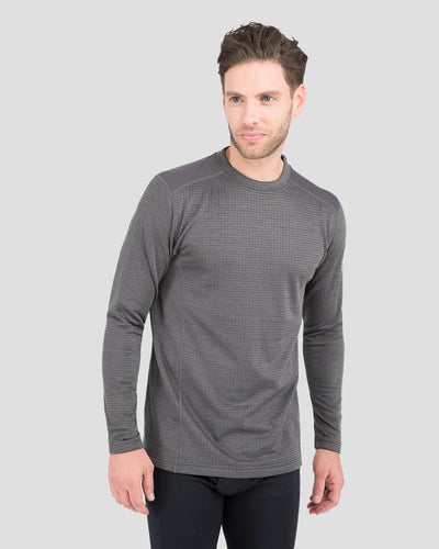 Men's Ecolator® Heavyweight Performance Thermal Crew Shirt | Color: Dark Grey Heather