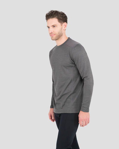 Men's Ecolator® Heavyweight Performance Thermal Crew Shirt | Color: Dark Grey Heather