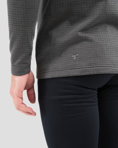 Men's Ecolator® Heavyweight Performance Thermal Crew Shirt | Color: Dark Grey Heather