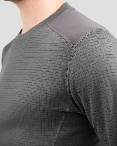 Men's Ecolator® Heavyweight Performance Thermal Crew Shirt | Color: Dark Grey Heather