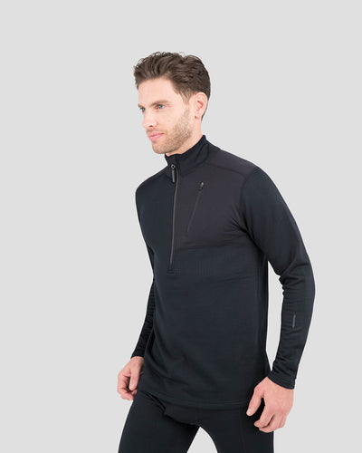 Men's Ecolator® Performance Quarter Zip | Color: Black