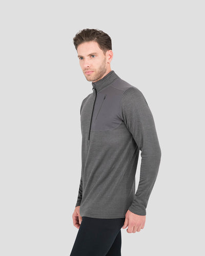 Men's Ecolator® Performance Quarter Zip | Color: Dark Grey Heather