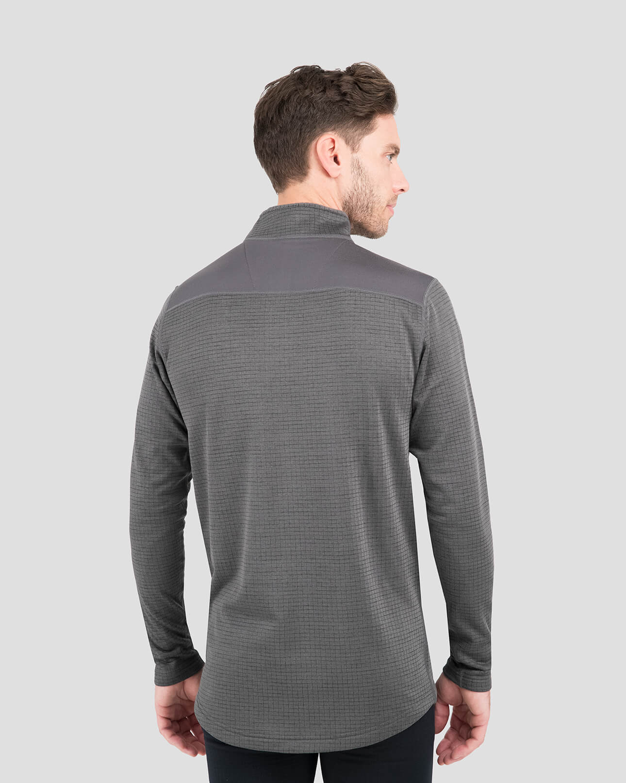 Men's Ecolator® Performance Quarter Zip | Color: Dark Grey Heather