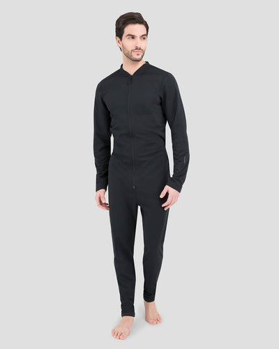 Men's Military Heritage Expedition Weight Fleece Union Suit | Color: Black