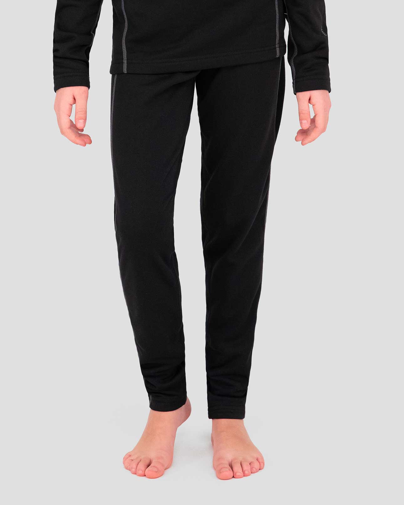 Kids' Genesis Heritage Expedition Weight Fleece Thermal Pants | Color: Onyx