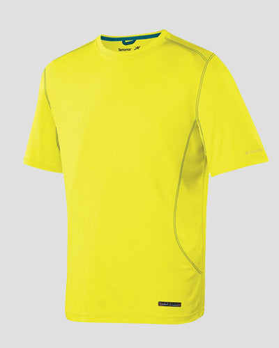 Men's MicroCool® UPF 50 Safety Crew Neck Shirt | Color: Yellow