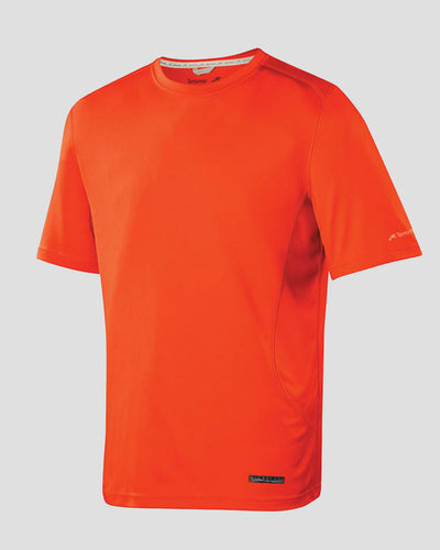 Men's MicroCool® UPF 50 Safety Crew Neck Shirt | Color: Orange