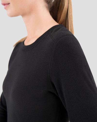 Women's Heritage Expedition Weight Fleece Thermal Crew Shirt | Color: Black