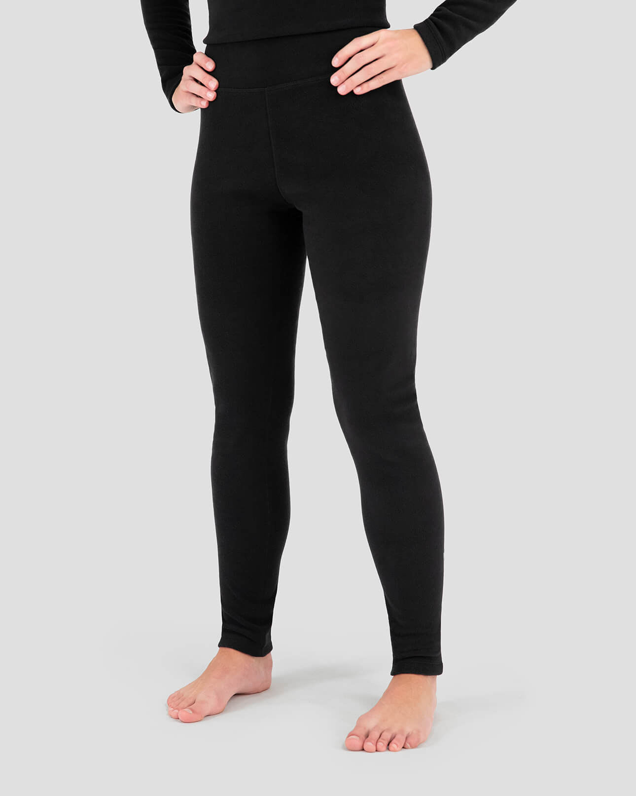 Women's Heritage Expedition Weight Fleece Thermal Pants | Color: Black