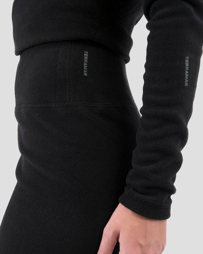 Women's Heritage Expedition Weight Fleece Thermal Pants | Color: Black