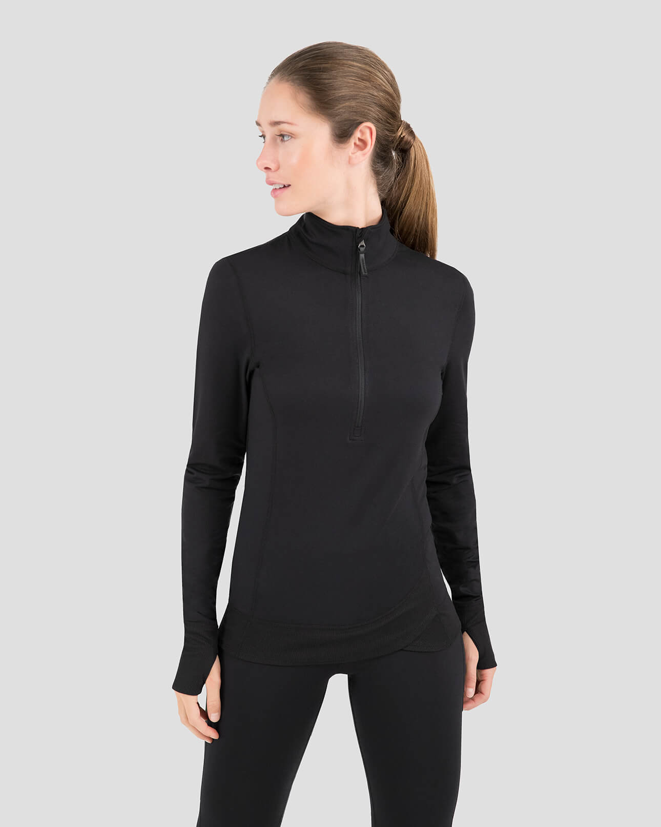 Women's Cloud Nine Performance Half Zip | Color: Black | #color_black