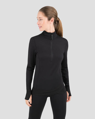 Women's Cloud Nine Performance Half Zip | Color: Black | #color_black