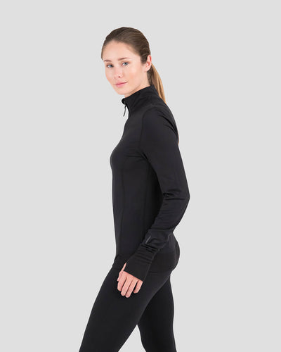 Women's Cloud Nine Performance Half Zip | Color: Black | #color_black
