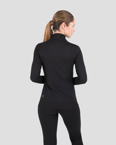Women's Cloud Nine Performance Half Zip | Color: Black| #color_black