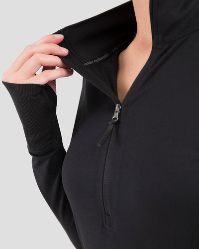 Women's Cloud Nine Performance Half Zip | Color: Black | #color_black