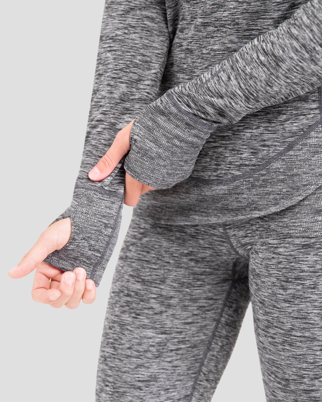 Women's Cloud Nine Performance Half Zip | Color: Dark Grey Melange | #color_dark-grey-melange