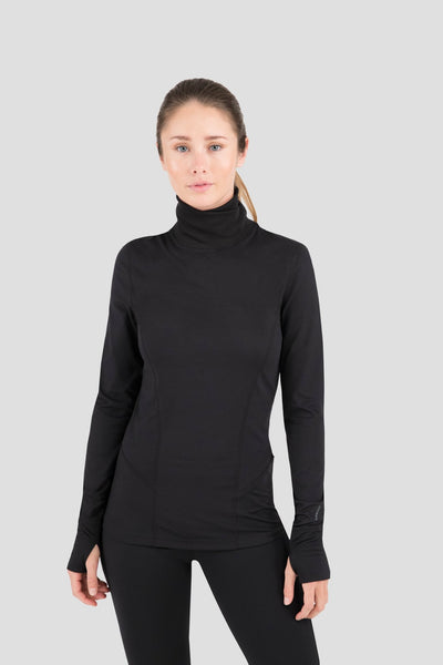 Women's Cloud Nine Midweight Performance Thermal Turtleneck | Color: Black