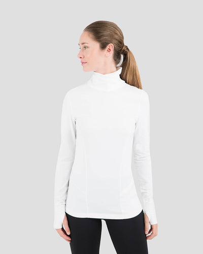 Women's Cloud Nine Midweight Performance Thermal Turtleneck | Color: White | #color_white