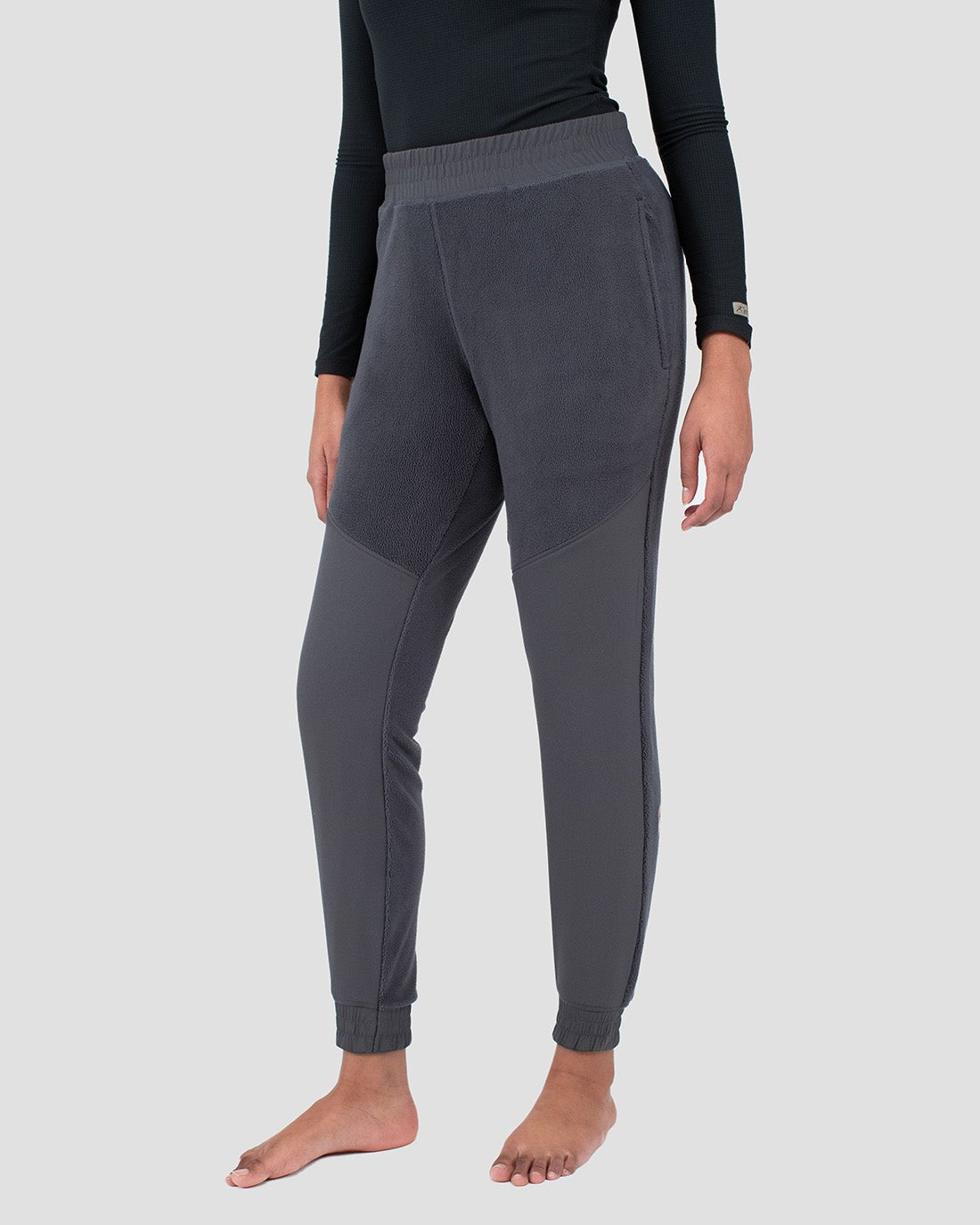 Women's C-Suite Mammoth Sherpa Fleece Thermal Joggers | Color: Asphalt