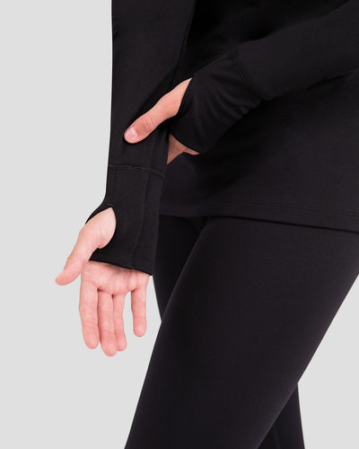 Women's Below Zero Performance Crew | Color: Black | #color_black