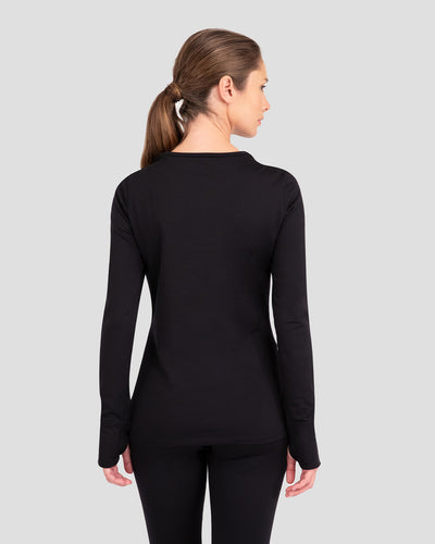 Women's Below Zero Performance Crew | Color: Black | #color_black