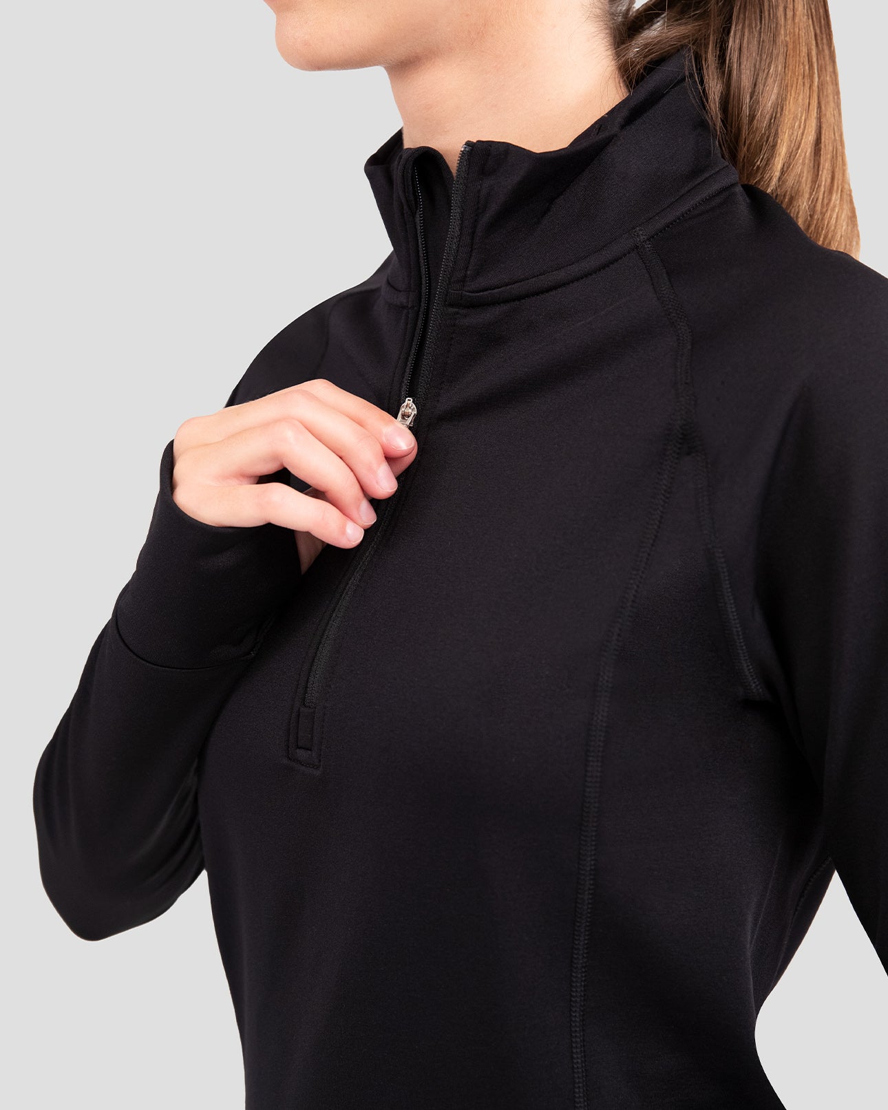 Women's Below Zero Performance Half Zip | Color: Black