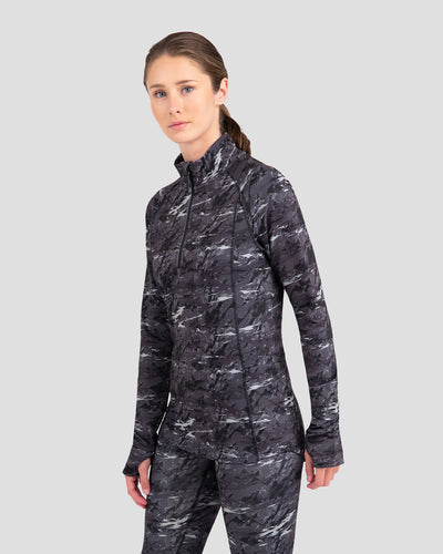 Women's Below Zero Performance Half Zip | Color: Movement Camo