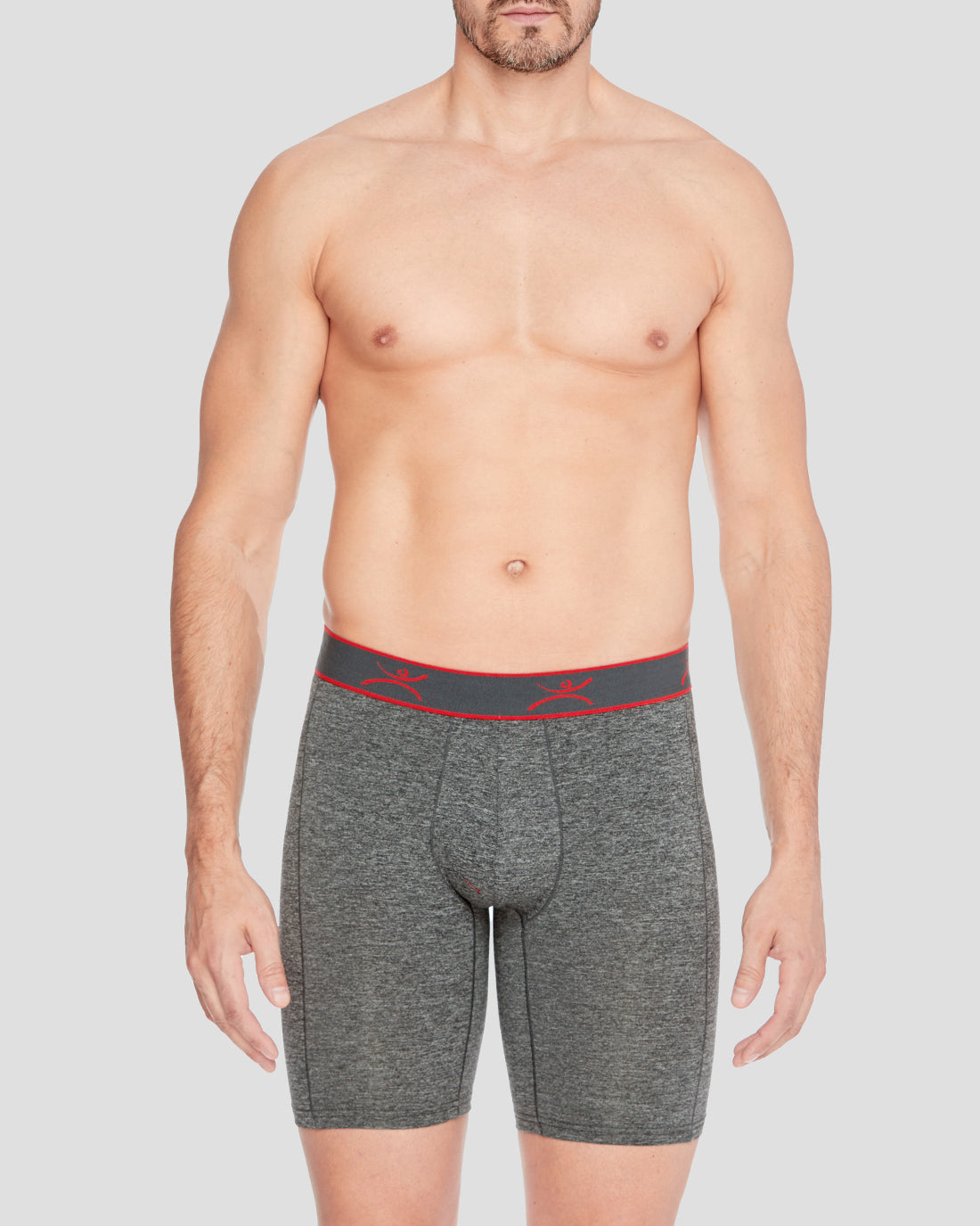 Men's Reflex 8-Inch Boxer Briefs | Color: Black Heather
