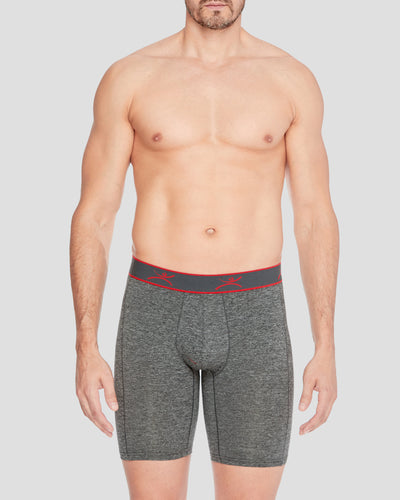 Men's Reflex 8-Inch Boxer Briefs | Color: Black Heather