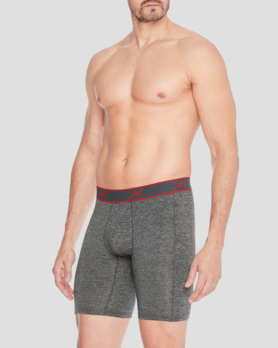Men's Reflex 8-Inch Boxer Briefs | Color: Black Heather