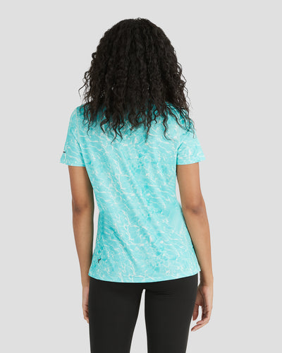 Women's Ventilator Short Sleeve Performance Tee | Color: Tropical Water Print