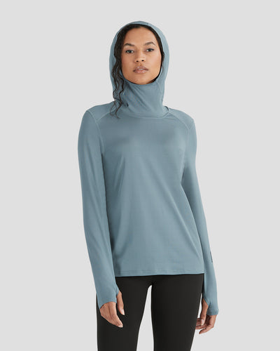 Women's Ventilator Hoodie Performance Tee | Color: Stormy Weather