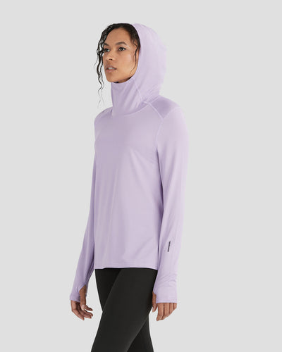 Women's Ventilator Hoodie Performance Tee | Color: Digital Lavender