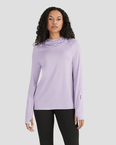 Women's Ventilator Hoodie Performance Tee | Color: Digital Lavender