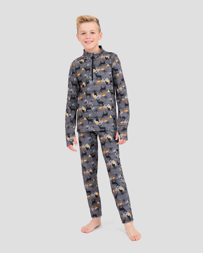 Kids' Ecolator® Heavyweight Performance Thermal Pants | Color: Moose Tracks