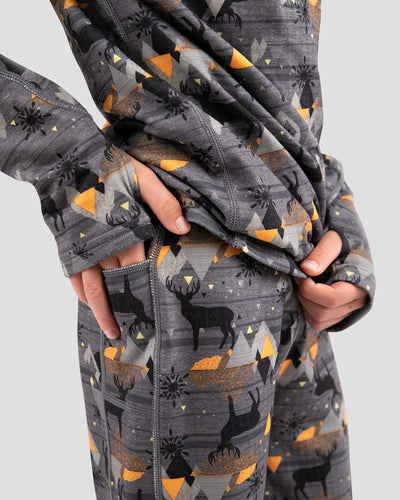 Kids' Ecolator® Heavyweight Performance Thermal Pants | Color: Moose Tracks | #color_moose-tracks