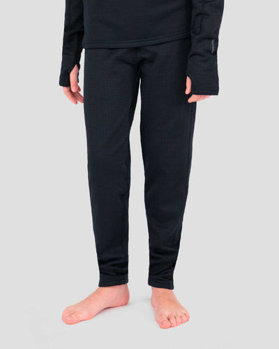 Kids' Ecolator® Heavyweight Performance Thermal Pants | Color: Black | #color_black