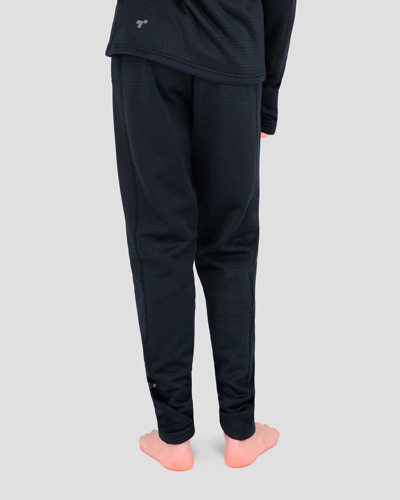 Kids' Ecolator® Heavyweight Performance Thermal Pants | Color: Black | #color_black
