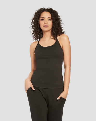 Women's Cloud Nine Performance Tank Top | Color: Black |  #color_black