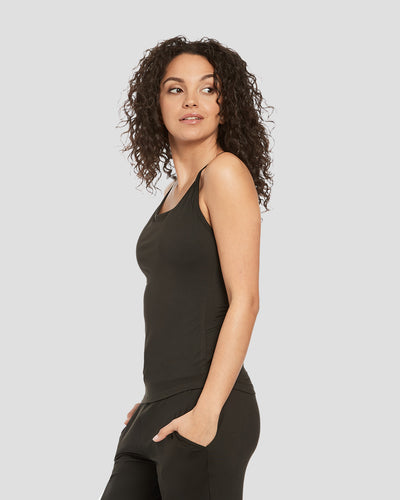 Women's Cloud Nine Performance Tank Top | Color: Black |  #color_black