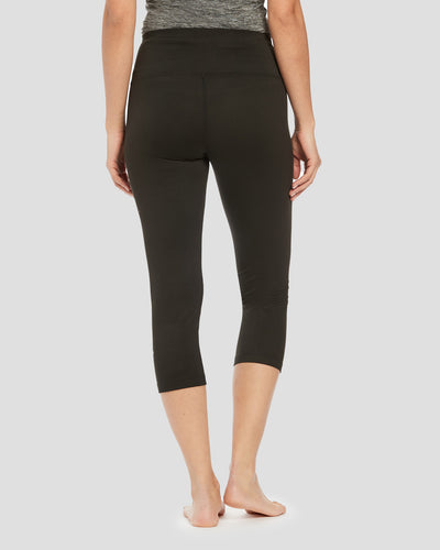 Women's Cloud Nine Performance Capri | Color: Black |  #color_black