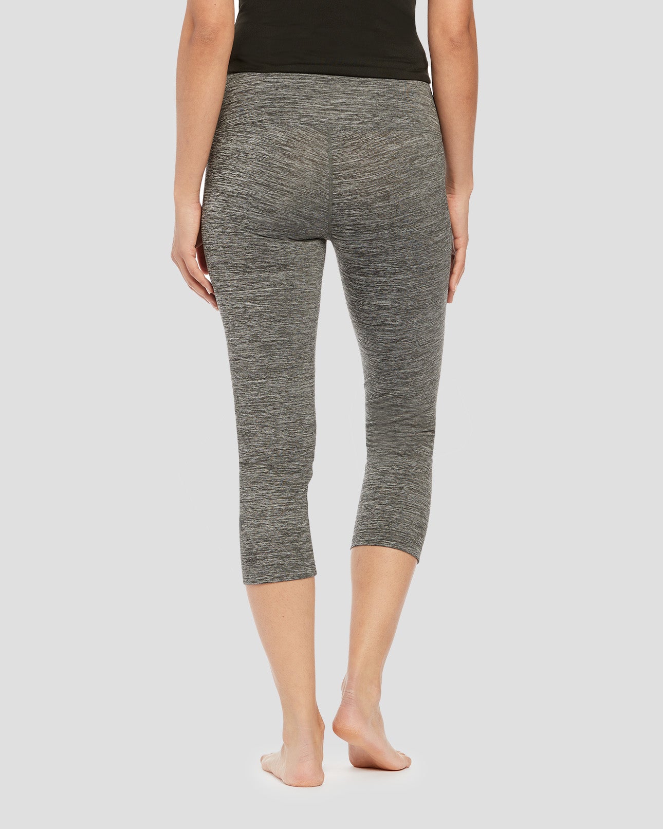 Women's Cloud Nine Performance Capri | Color: Dark Grey Melange |  #color_dark-grey-melange