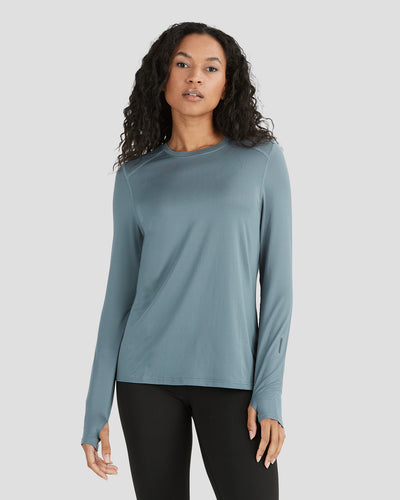 Women's Ventilator Long Sleeve Performance Tee | Color: Stormy Weather