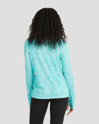 Women's Ventilator Long Sleeve Performance Tee | Color: Tropical Water Print