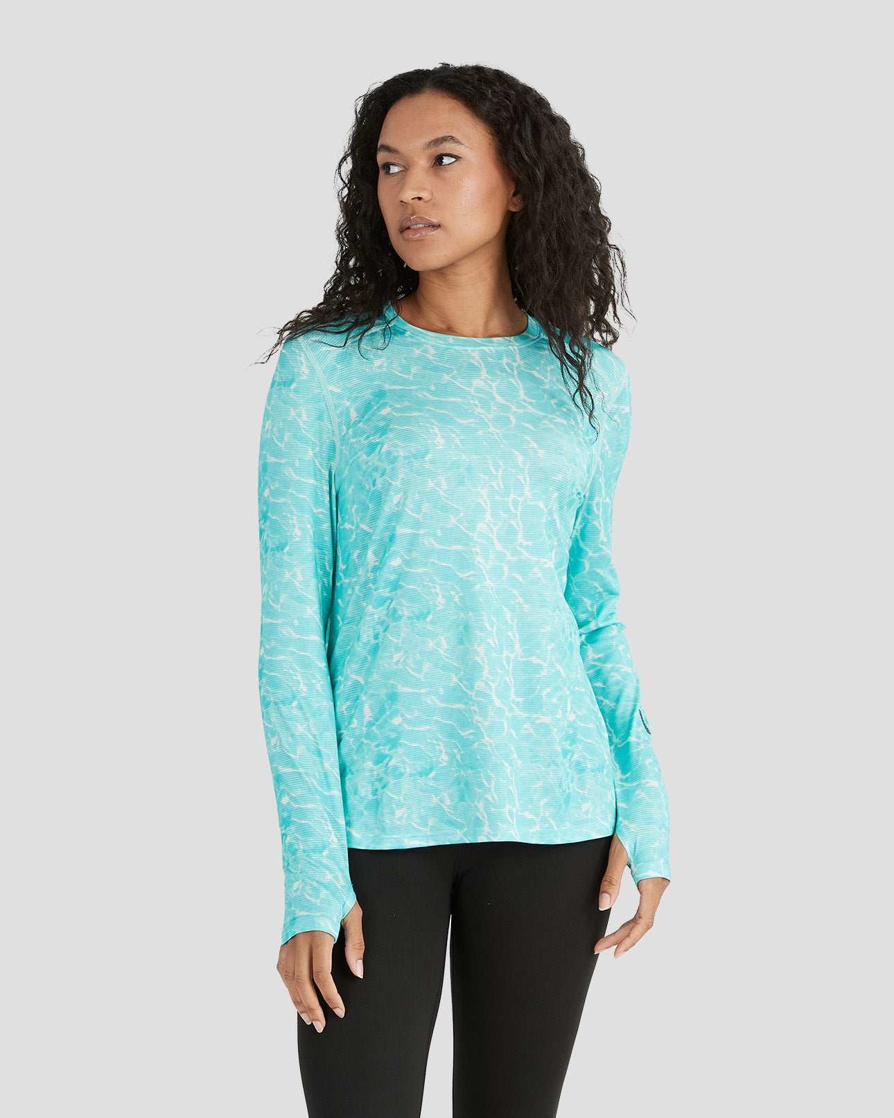 Women's Ventilator Long Sleeve Performance Tee | Color: Tropical Water Print