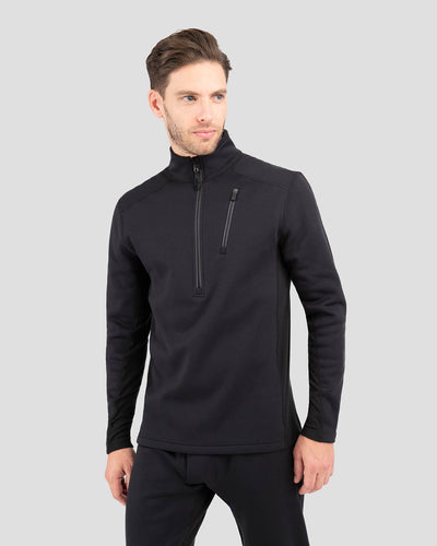 Men's Beast Expedition Weight Performance Half-Zip Thermal Top | Color: Black