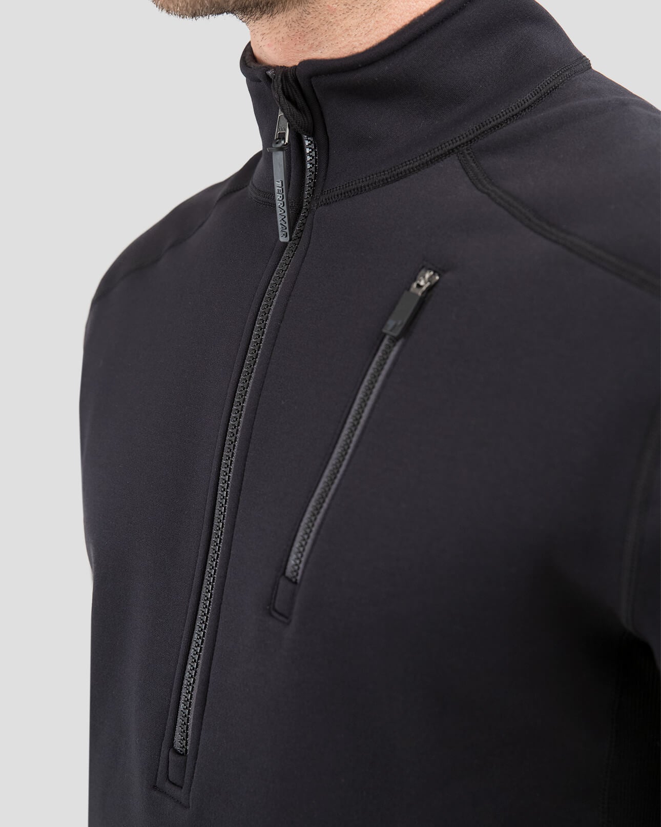 Men's Beast Expedition Weight Performance Half-Zip Thermal Top | Color: Black