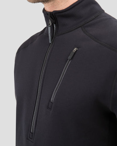 Men's Beast Expedition Weight Performance Half-Zip Thermal Top | Color: Black
